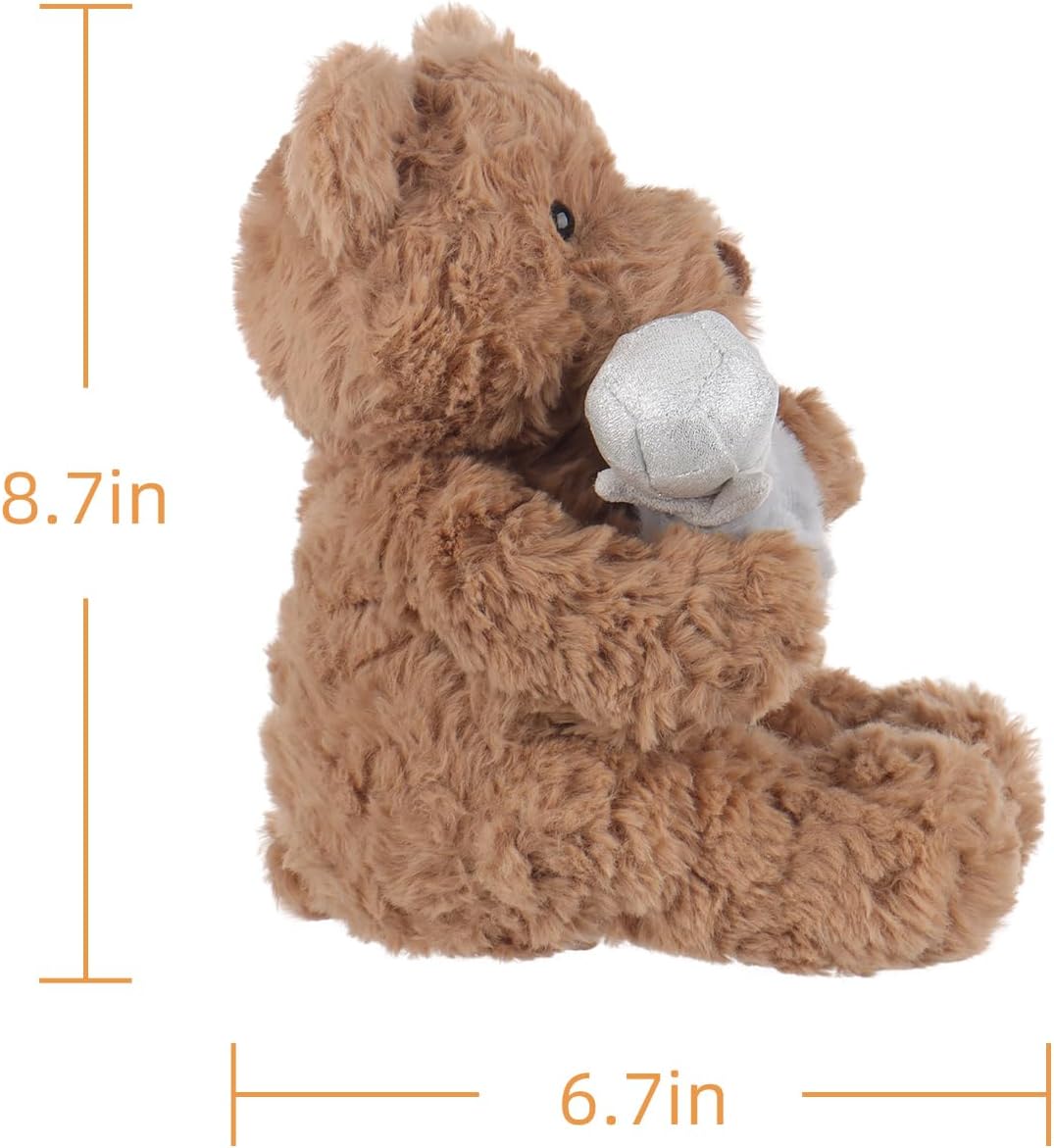 Apricot Lamb Romantic Coffee Bear with Diamond Ring Stuffed Animal 1