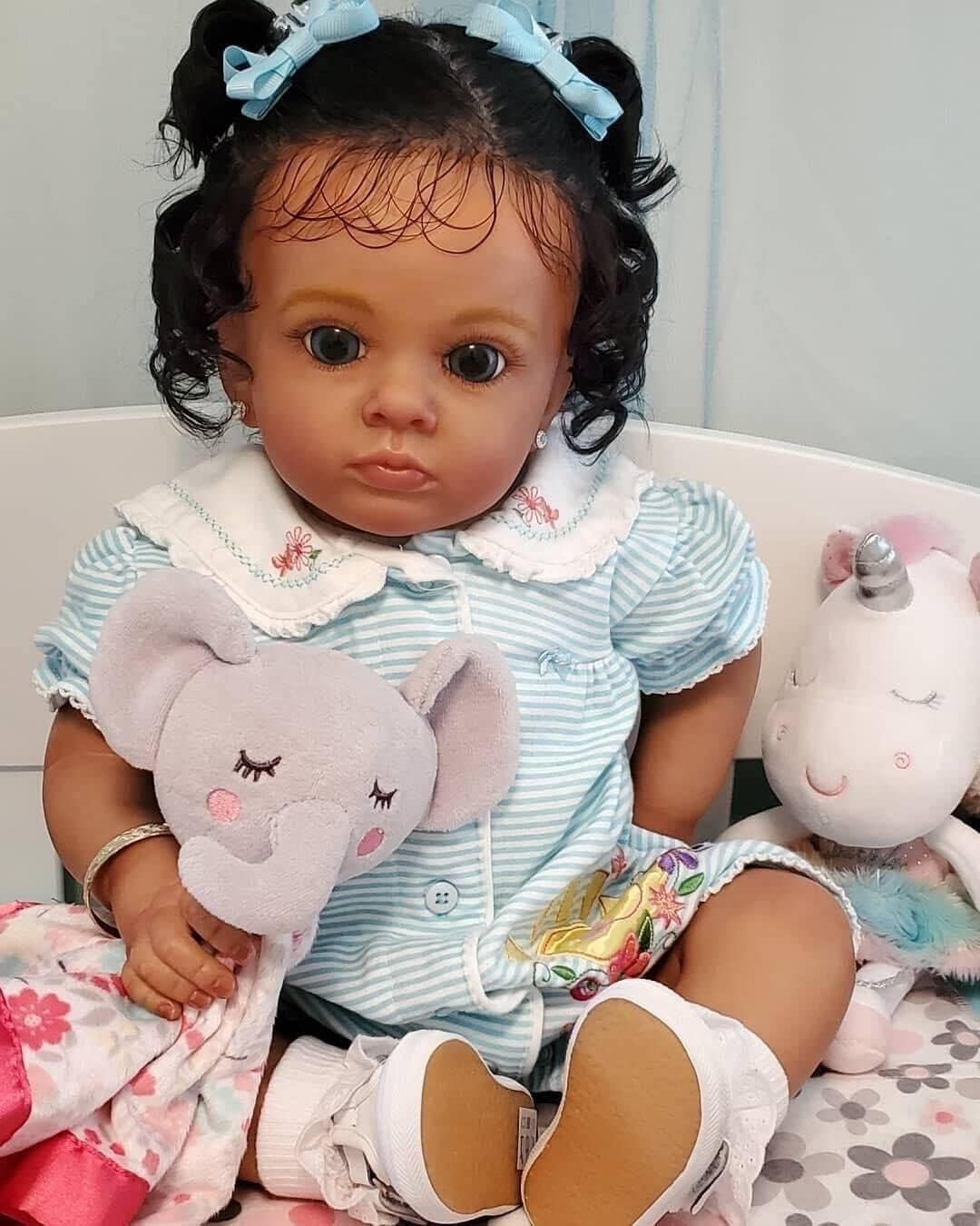 KOKOMANDY Reborn Baby Doll Black Girl 24 Inch