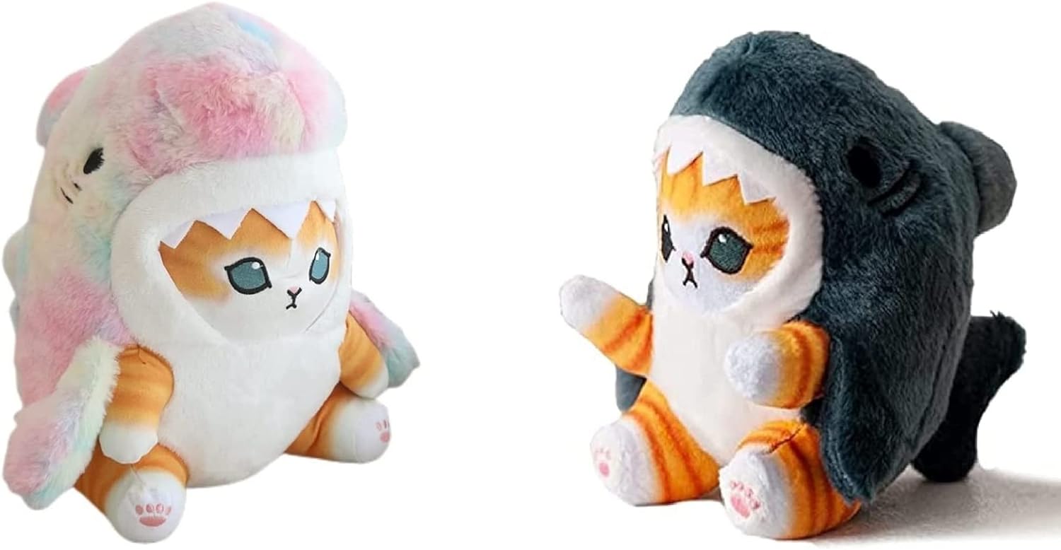 Cute Shark Cat Plush Toy 8 Birthday Gift