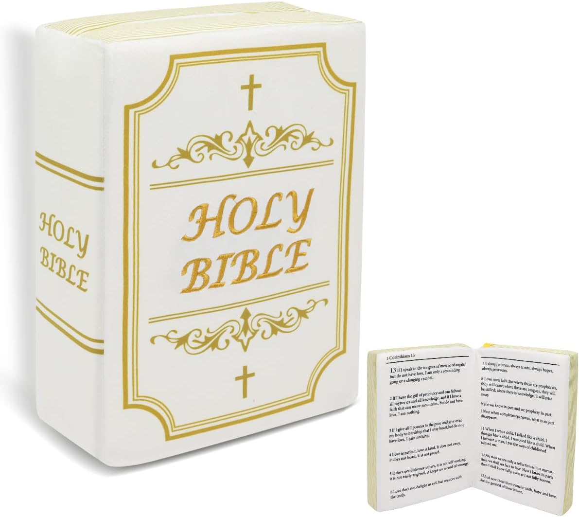 Yelakey Bible Pillow Book Plush with Openable Bible