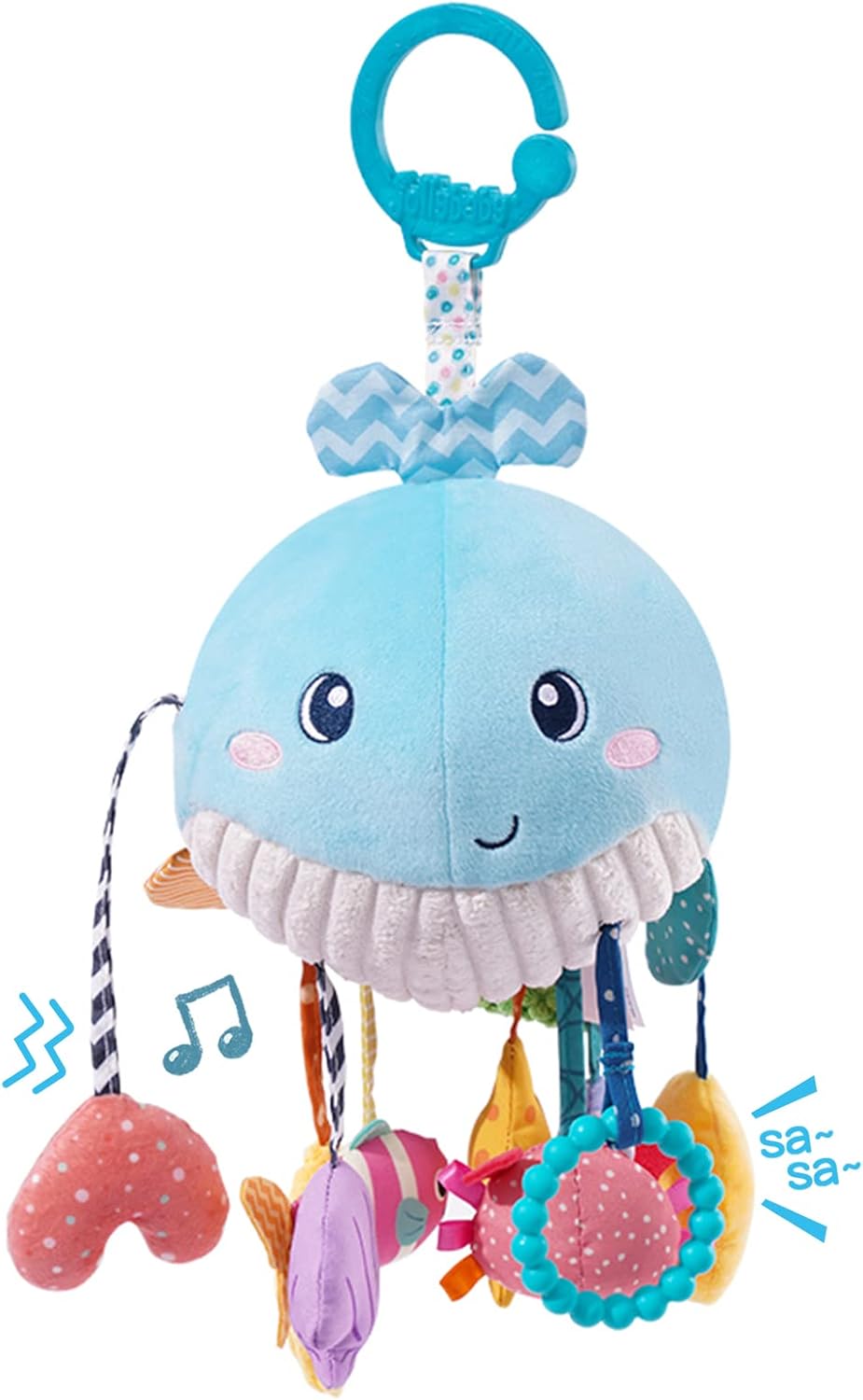Jollybaby Whale Pull String Toy for Baby 0-18 Months
