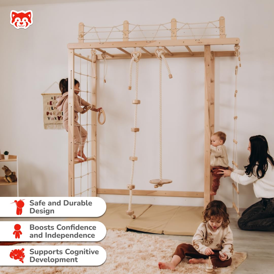 Wood And Hearts Bridge Swedish Ladder - Indoor Play Gym for Kids