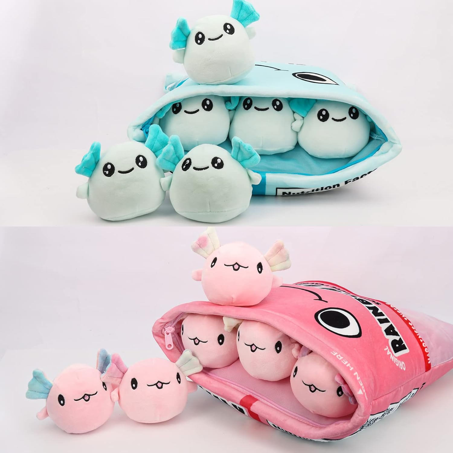 NUKBIL Axolotl Plush Pillow 6pcs Pink