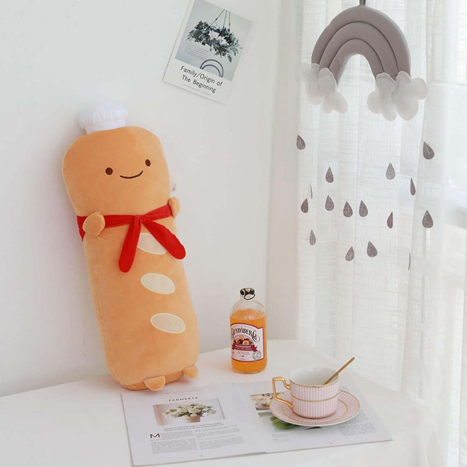 Cute Toast Bread Plush Pillow for Home Comfort