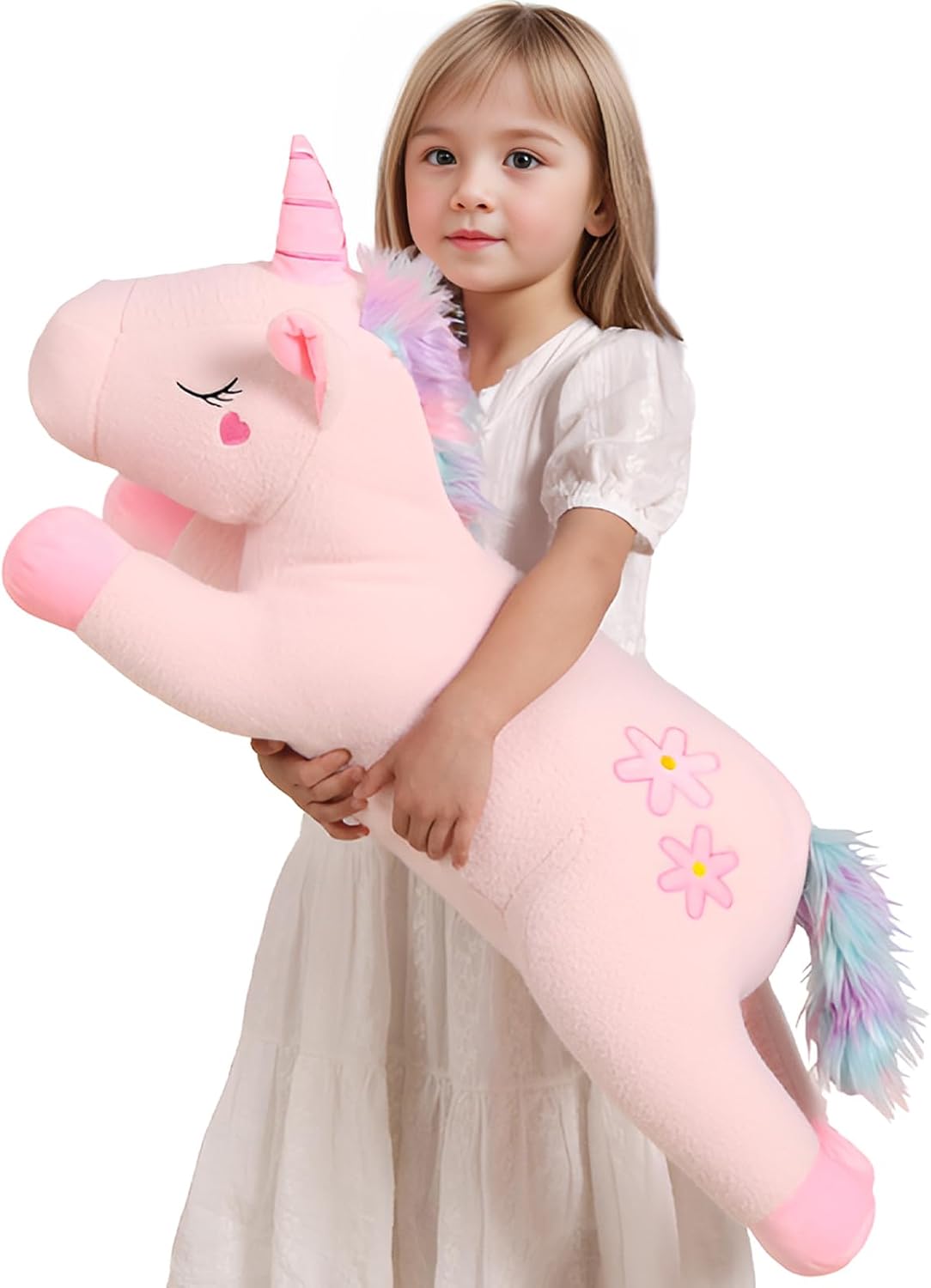 32 Inch Super Soft Pink Unicorn Plush Pillow
