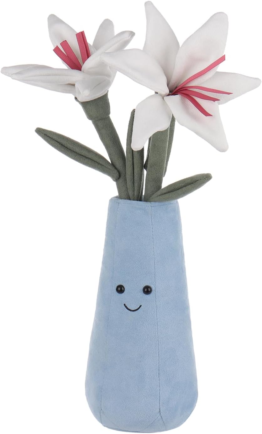 Apricot Lamb Potted Flower Lily Vase Plant Stuffed Animal 138 Inches