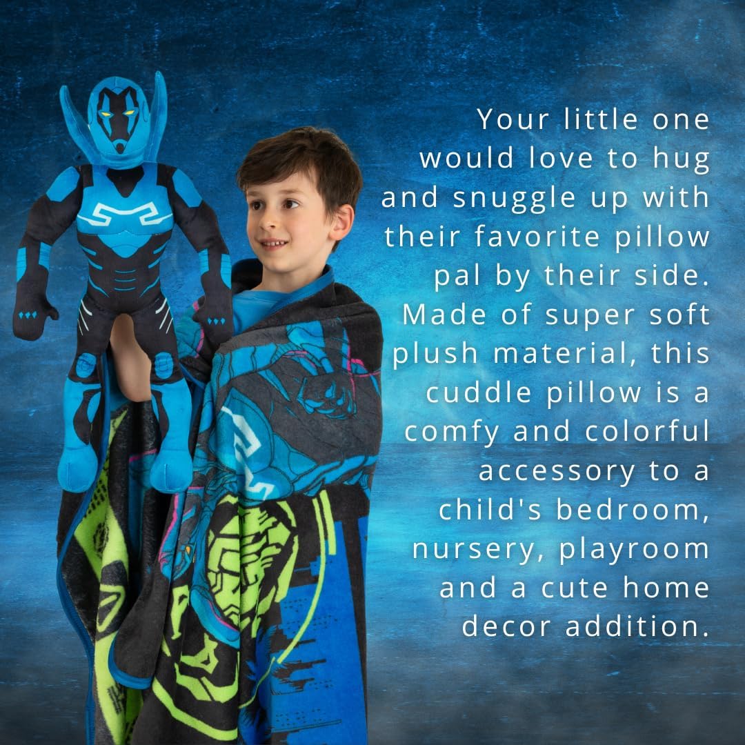Franco Kids Bedding Plush Cuddle Pillow Blue Beetle