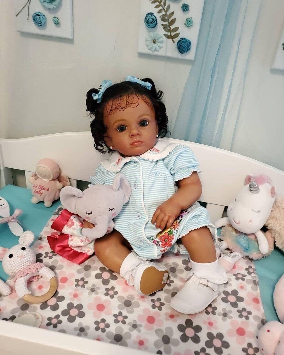 KOKOMANDY Reborn Baby Doll Black Girl 24 Inch