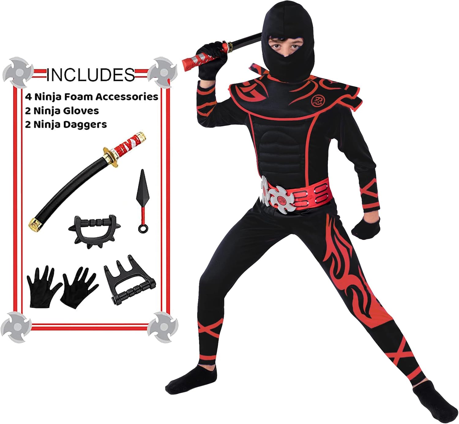 Spooktacular Creations Kids Ninja Costume Halloween