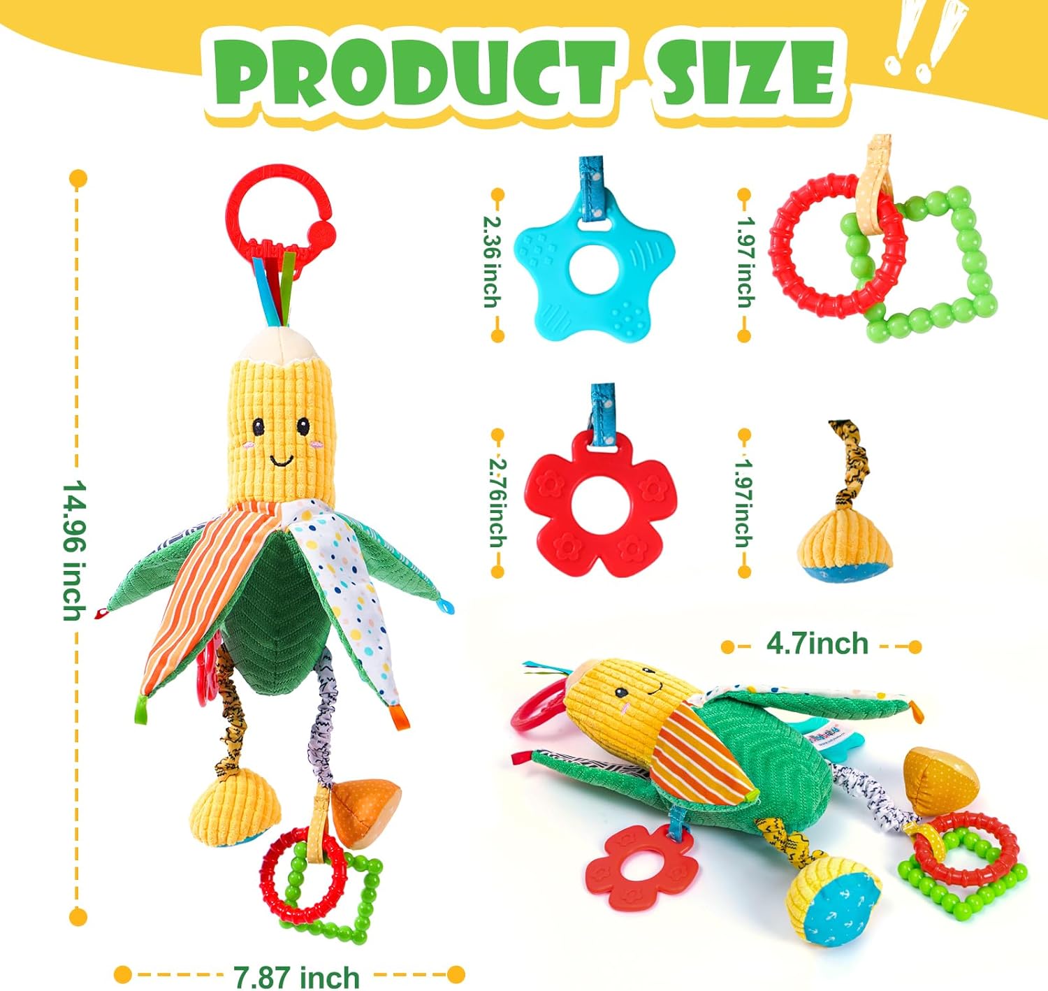 PHEZAPA Hanging Rattles for Babies 0-12 Months 1