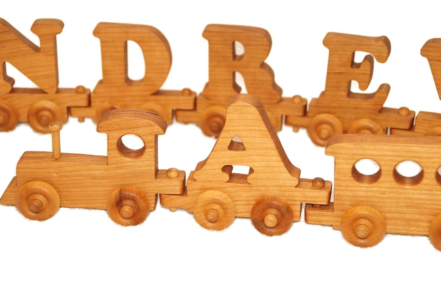 Personalized Wooden Letter Train by Little Wooden Wonders