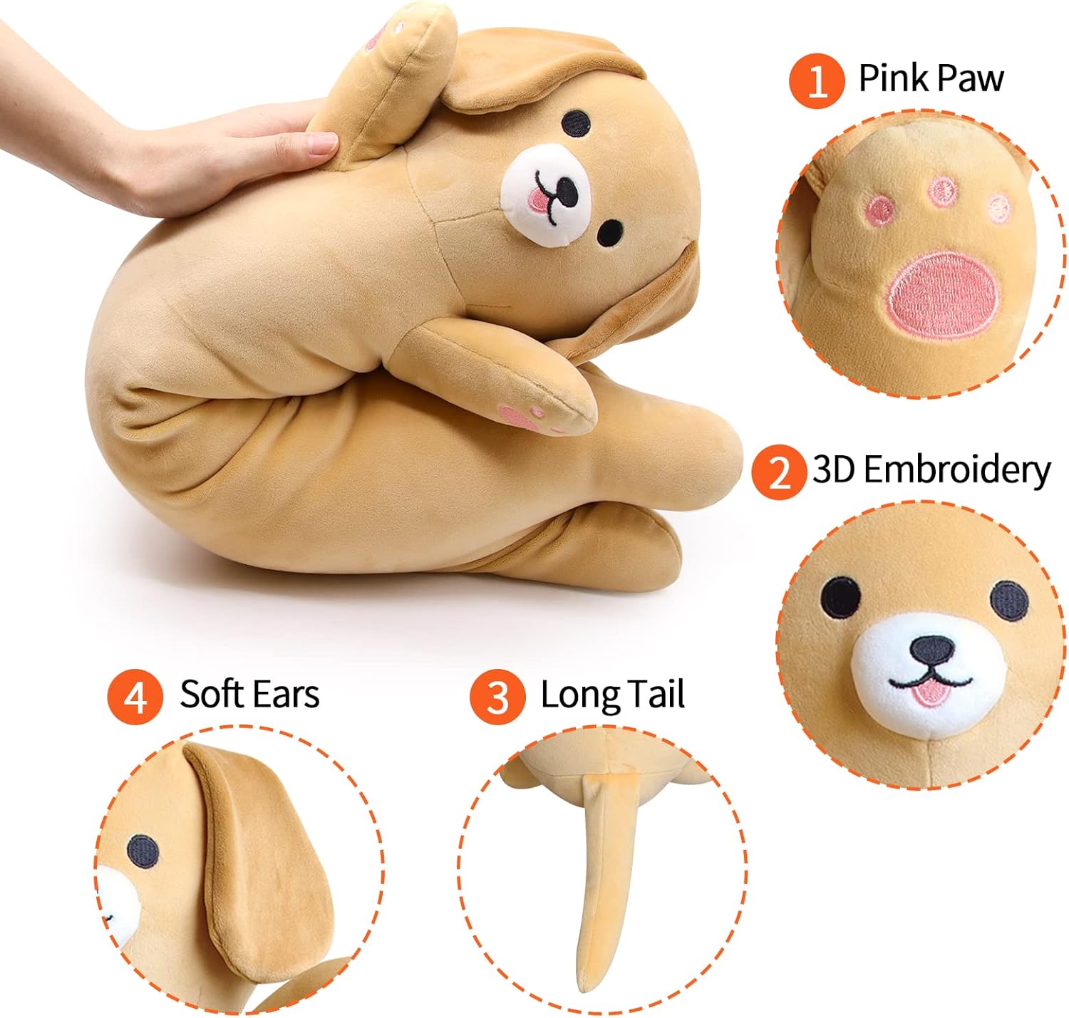JIAJEGTGT Long Dog Plush Pillow 26 Inch