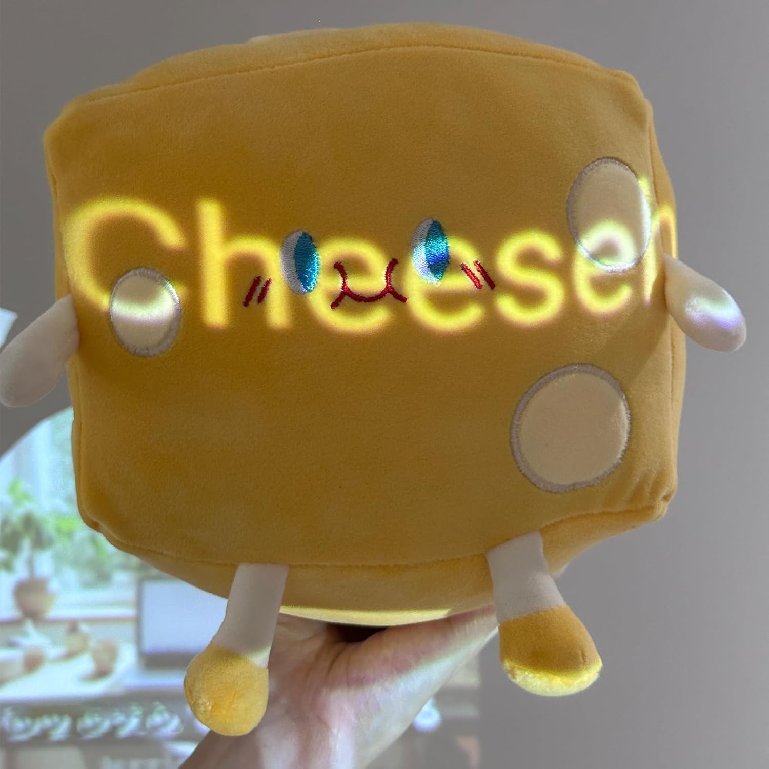 Cheese Stuffed Plush Pillow - Kids Toy for Home Decor