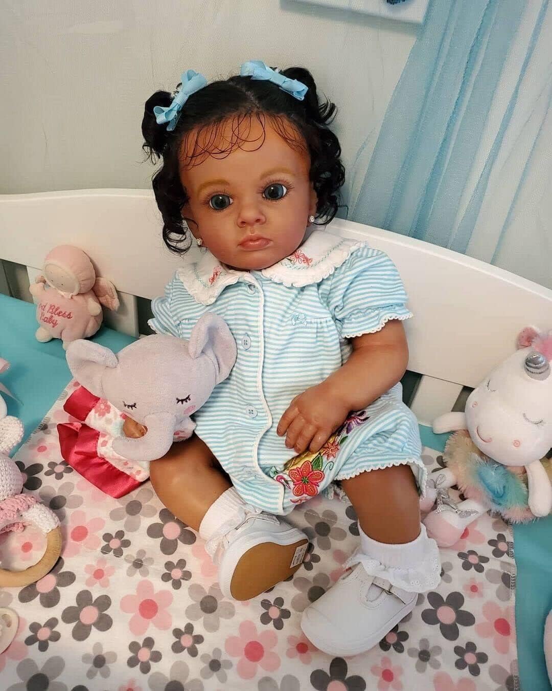 KOKOMANDY Reborn Baby Doll Black Girl 24 Inch