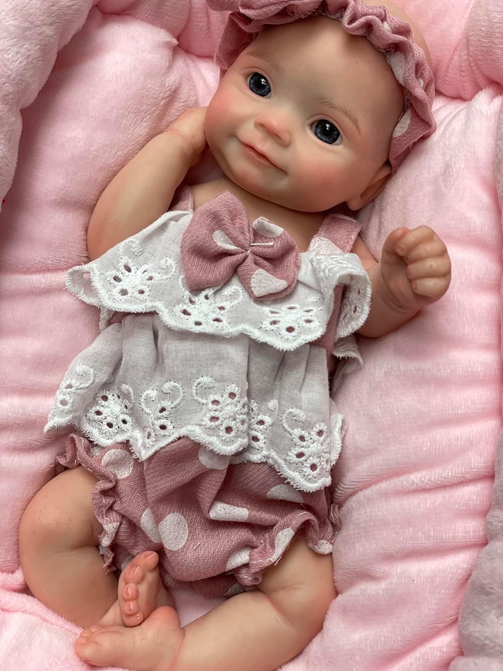 Abenduot 10Inch Realistic Silicone Baby Doll Girl