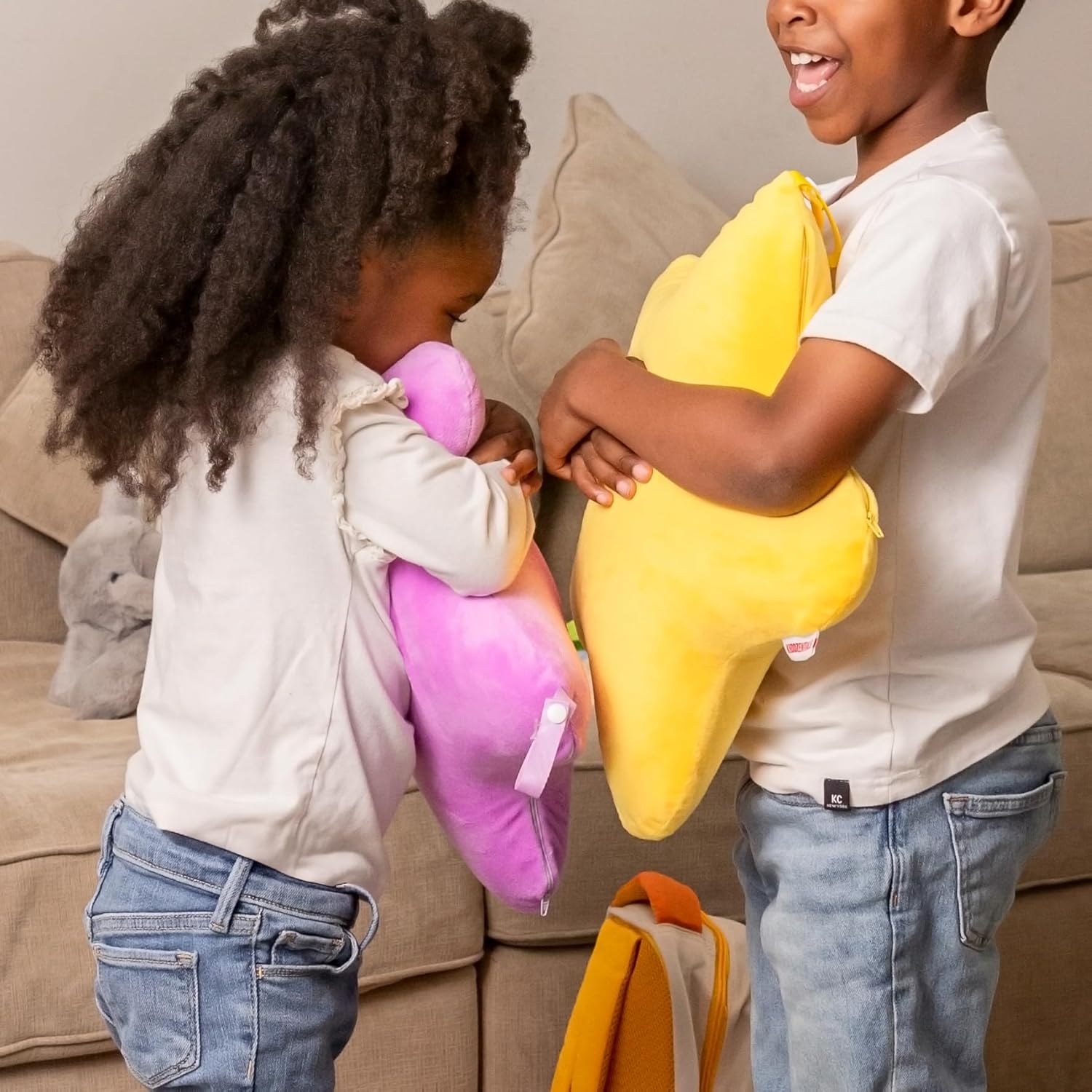 Kiddzentials Star Pillow 15in Yellow