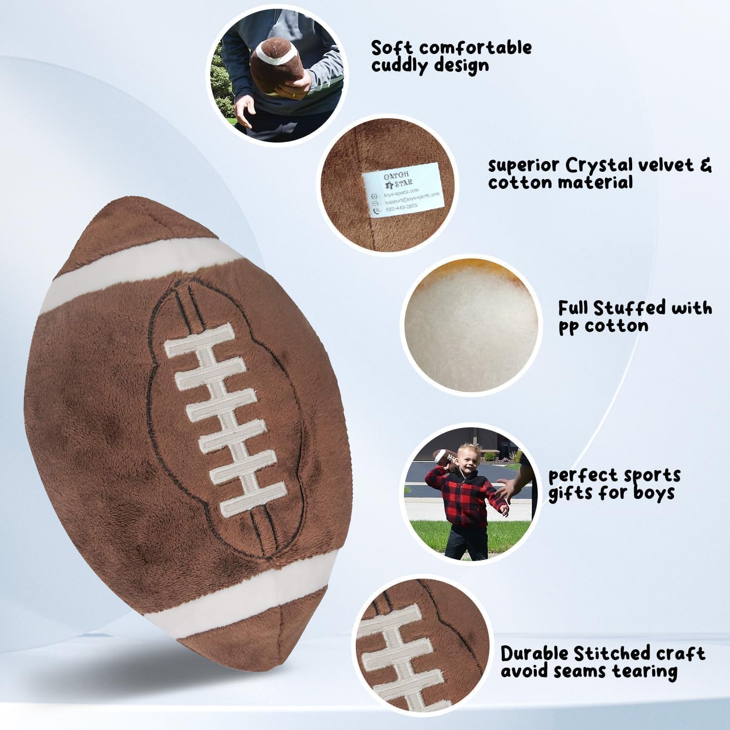 CatchStar Football Plush Baby Room Decor