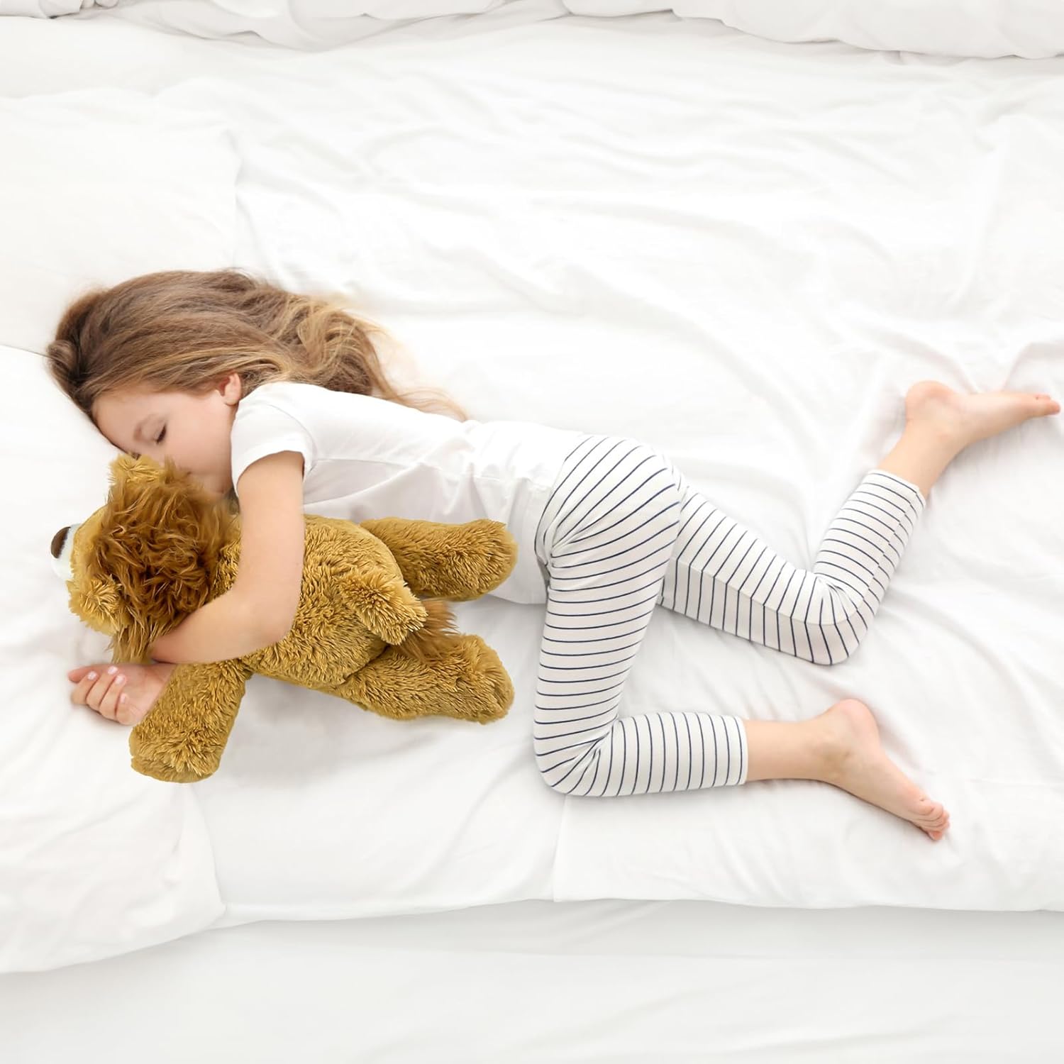 YOUBLEK 16 Weighted Lion Plush Toy for Kids Adults