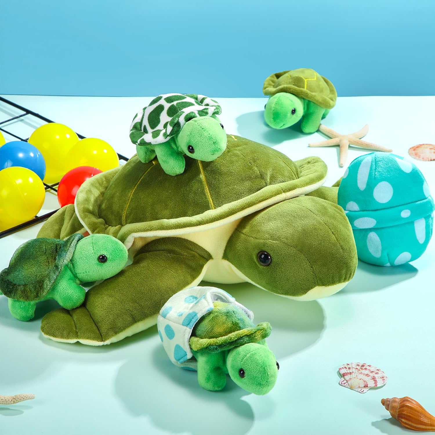 Aoriher 6 Piece Turtle Plush Animal Set