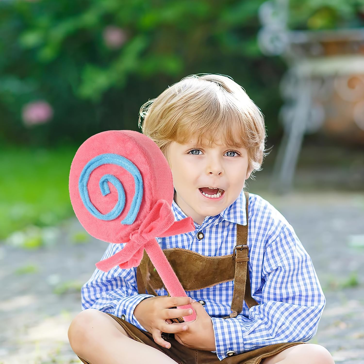 LUOZZY 3 Pcs Candy Lollipop Plush Pillow