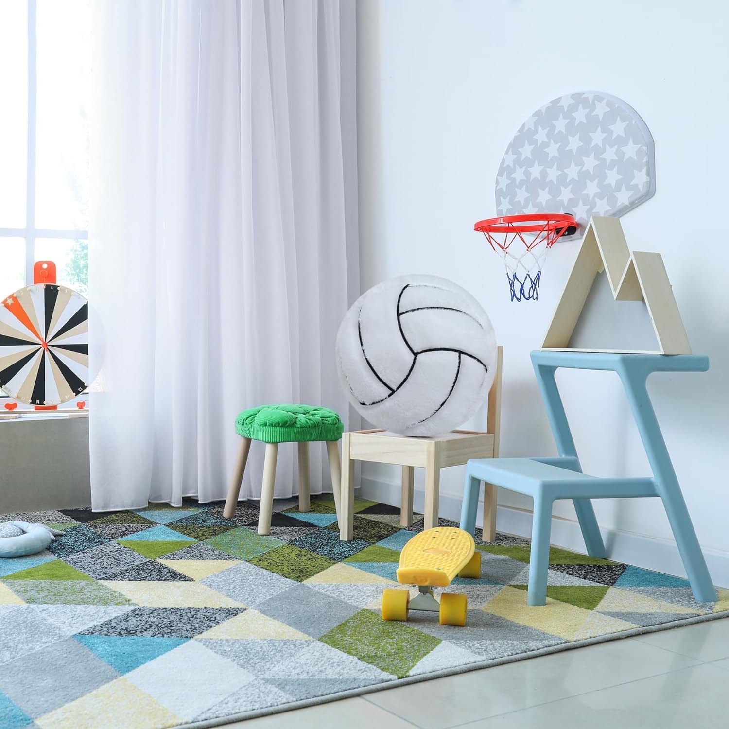 Volleyball Plush Pillow Toy for Kids Room Decor