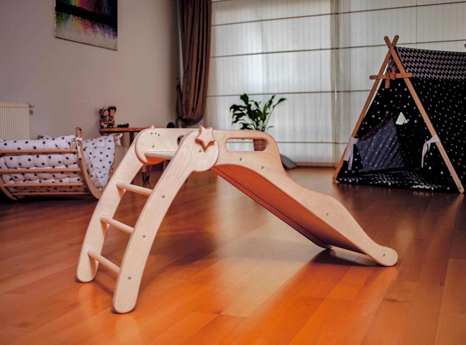 Kidodido Montessori Wooden Freestanding Slide