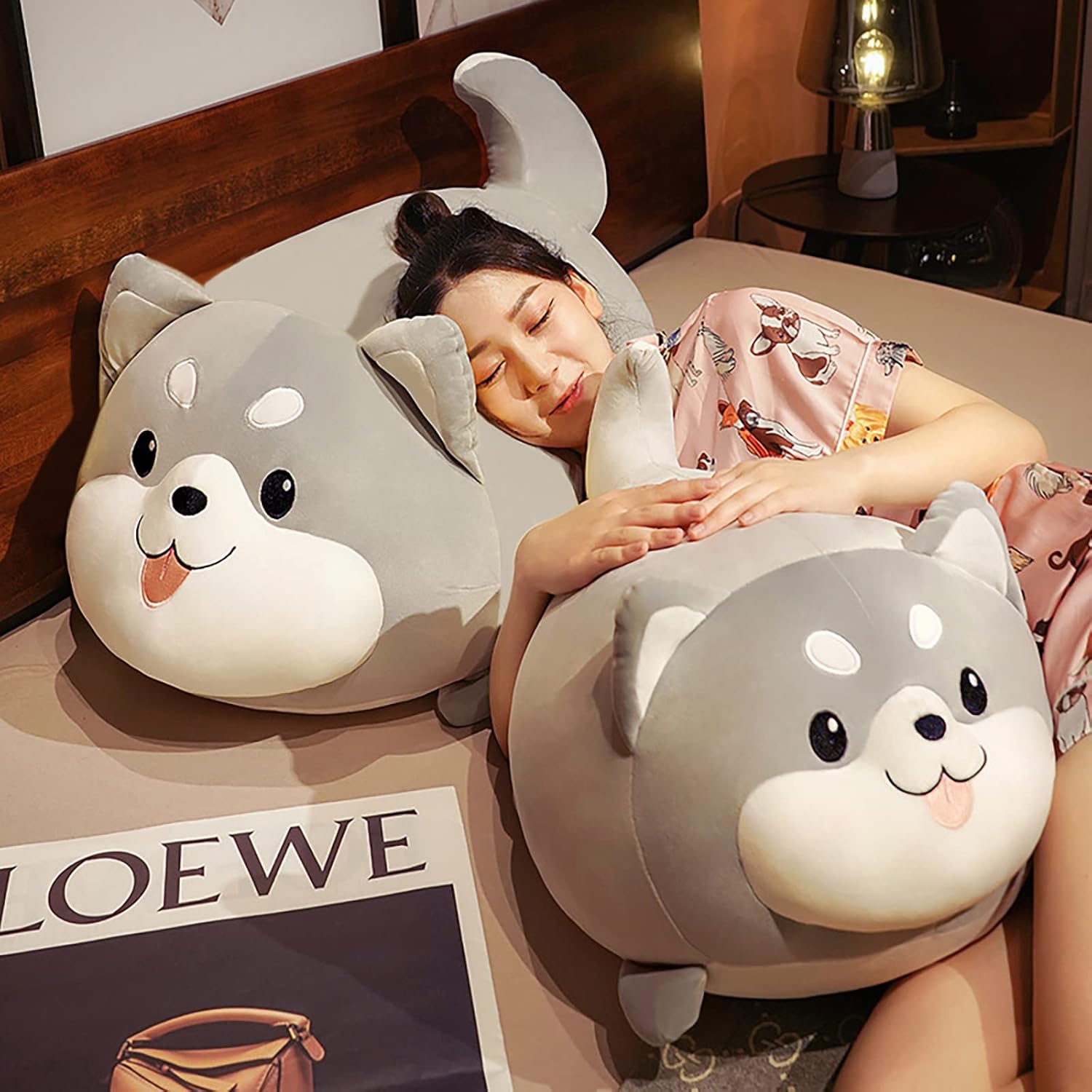 Auspicious Beginning 20 Chubby Husky Plush Pillow