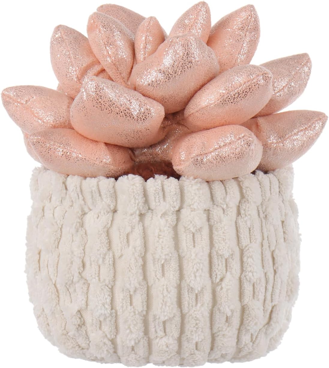 Apricot Lamb Potted Shiny Succulents Plush Stuffed Animal for Kids