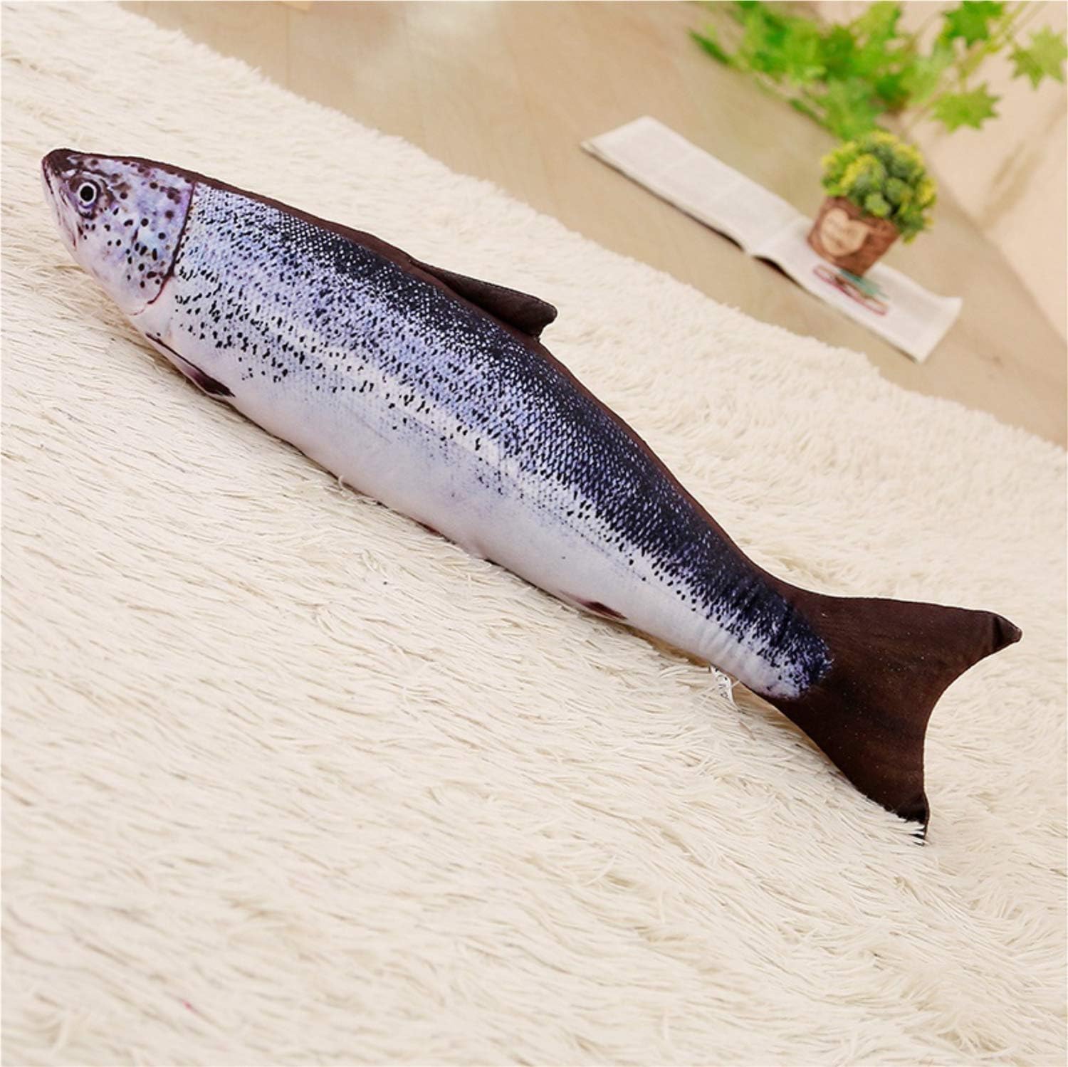 Tee-Mo Simulation Fish Plush Pillow 157 in Salmon