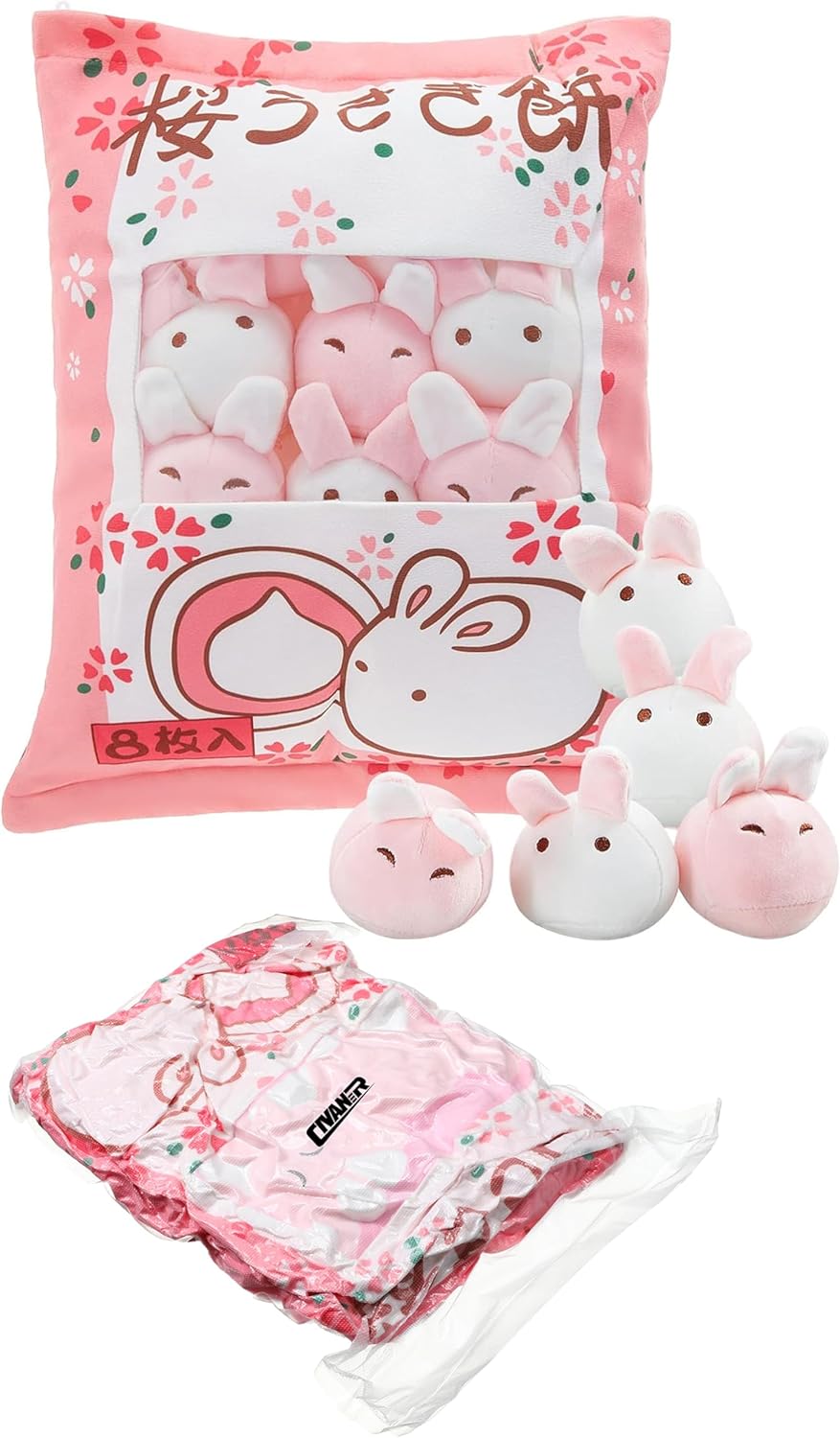 Civaner Kawaii Bunny Plush Pillow Decor