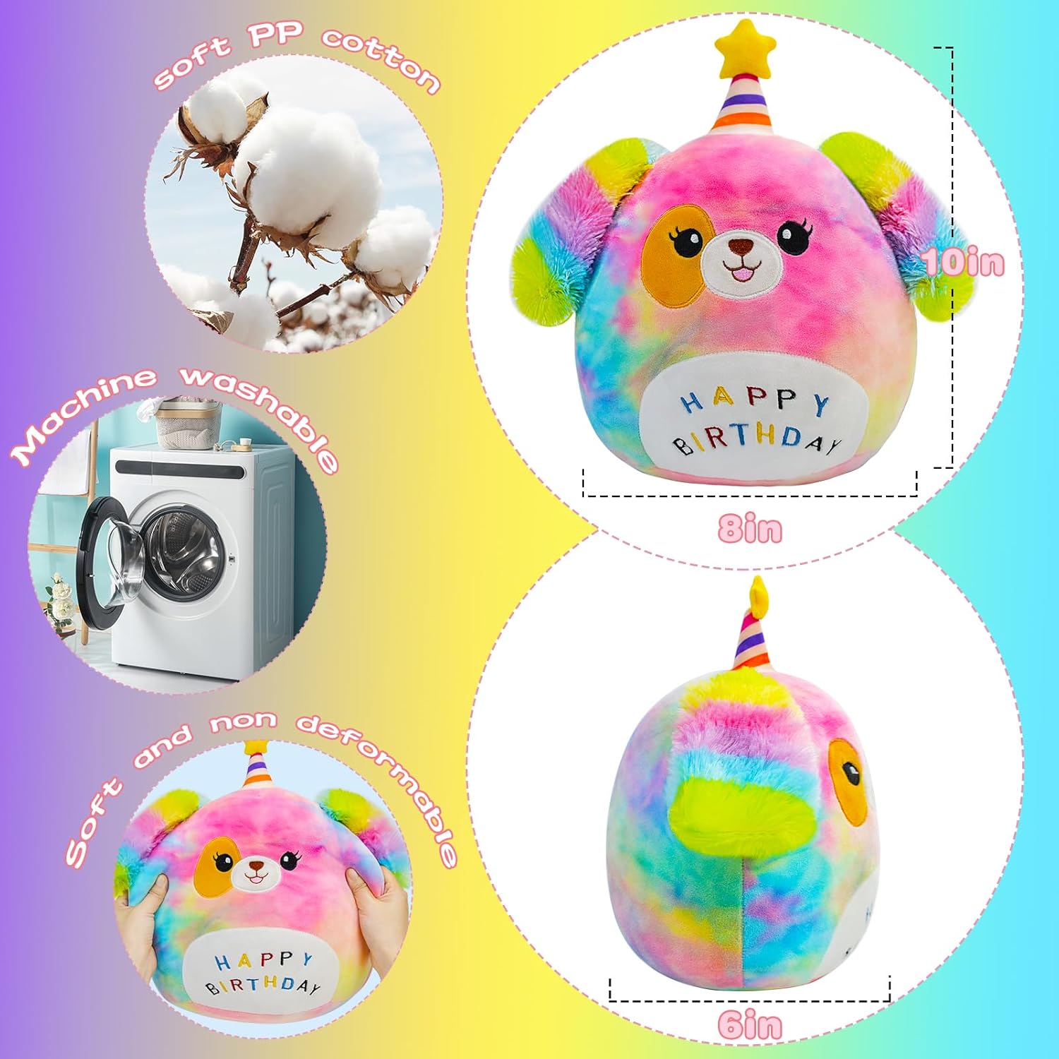 LICSOR 12 Inch Cute Dog Plush Pillow Birthday Gift 1