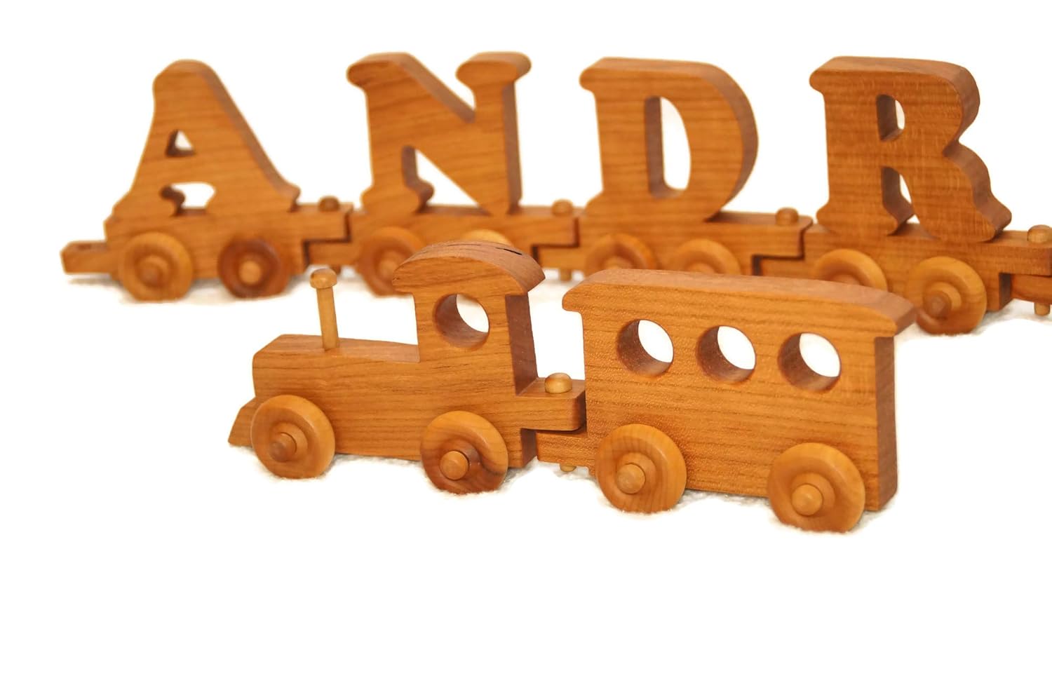 Personalized Wooden Letter Train by Little Wooden Wonders