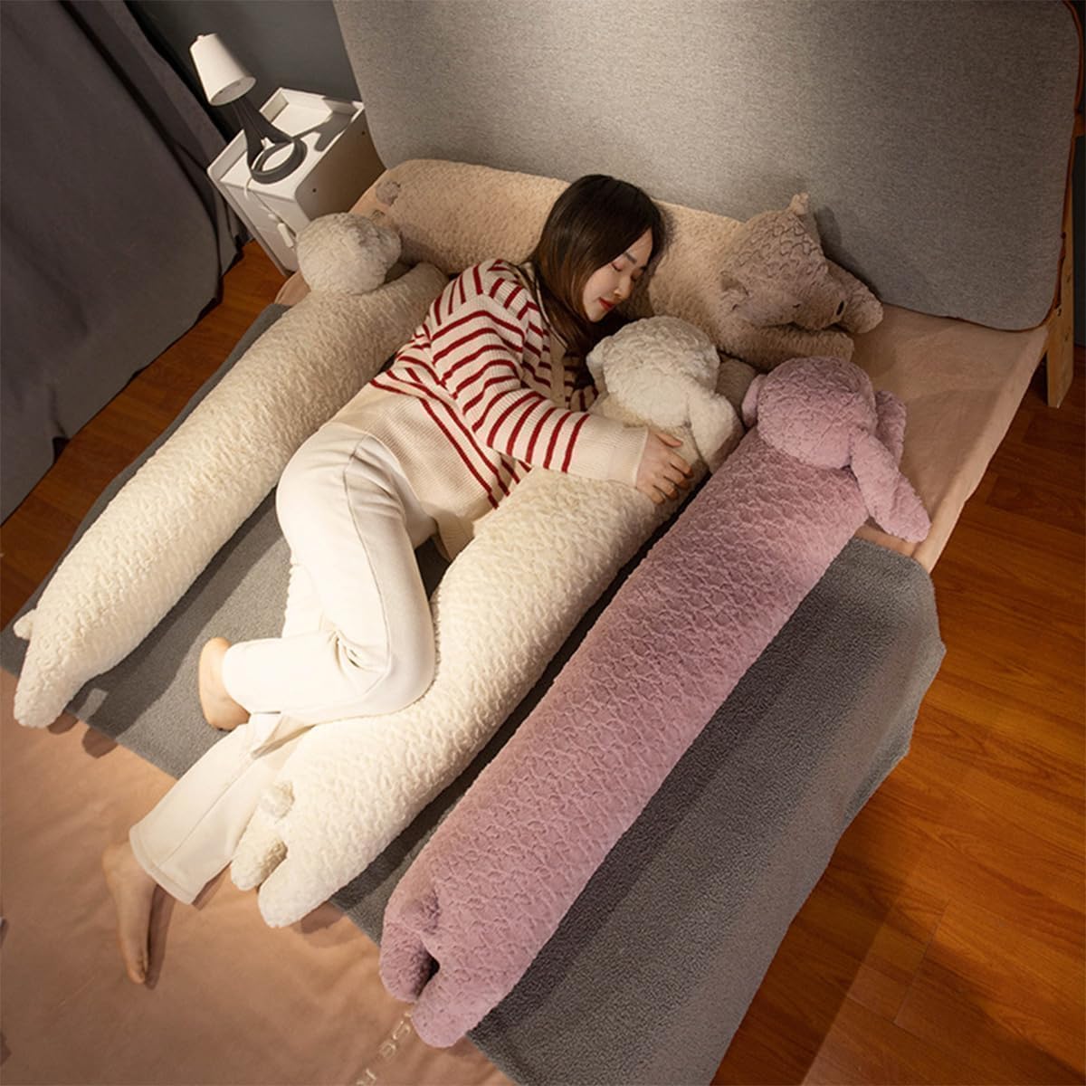 Hofun4U Rabbit Plush Pillow - 47 Inch White 1