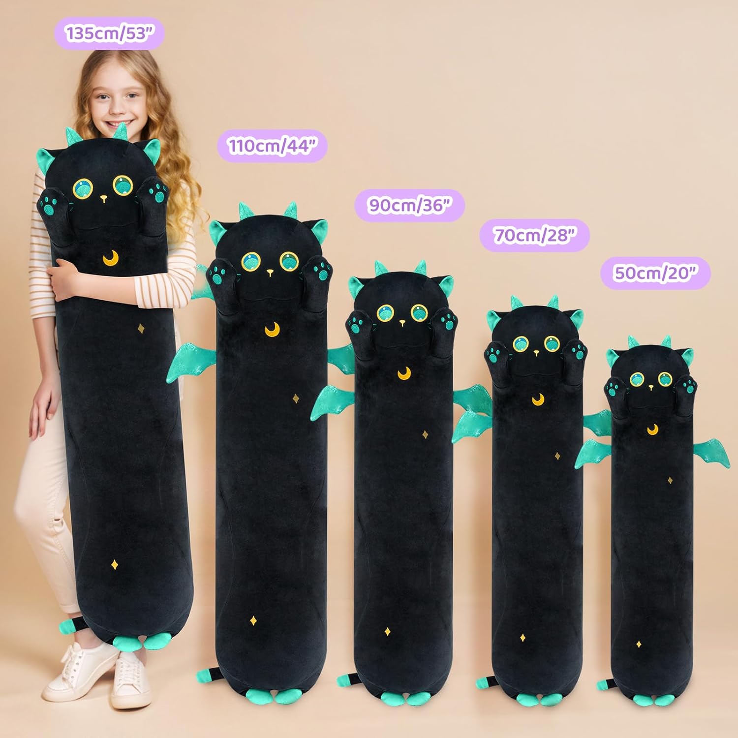 Mewaii Long Cat Plush Kawaii Body Pillow