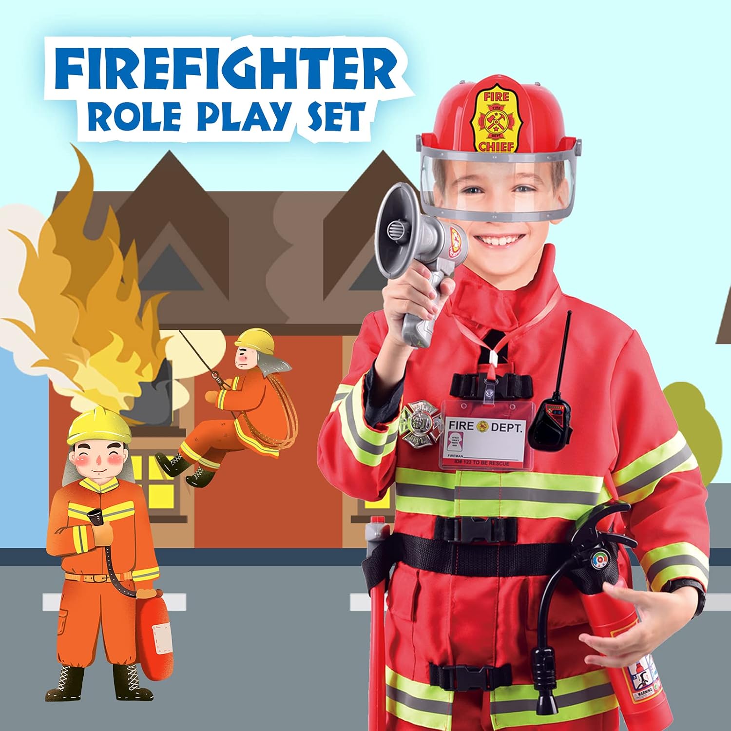 Lesheng Space Firefighter Costume for Kids 1