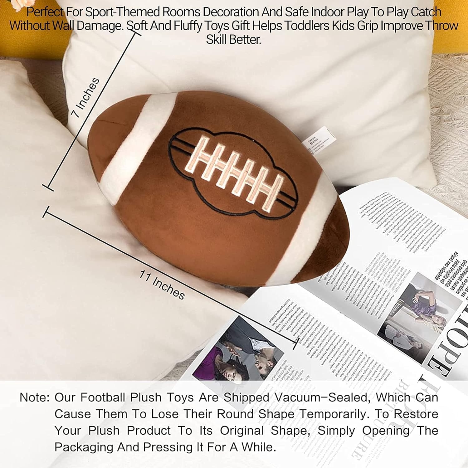CatchStar Football Plush Baby Room Decor