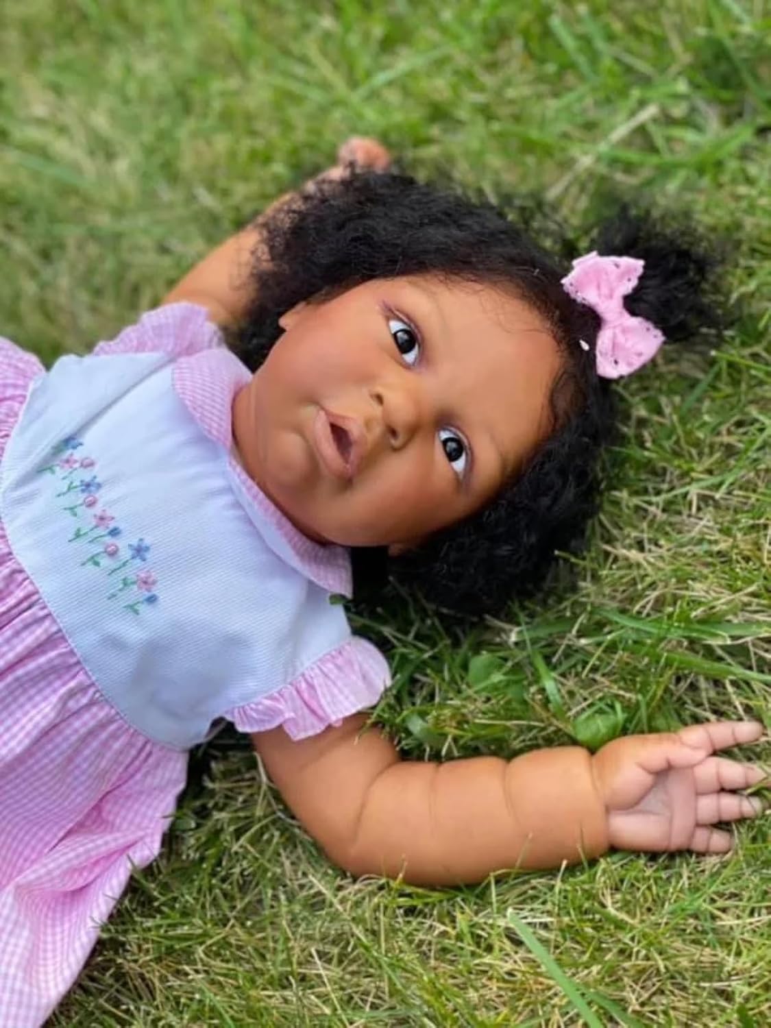 Black Reborn Baby Doll 24 Inch Realistic Girl