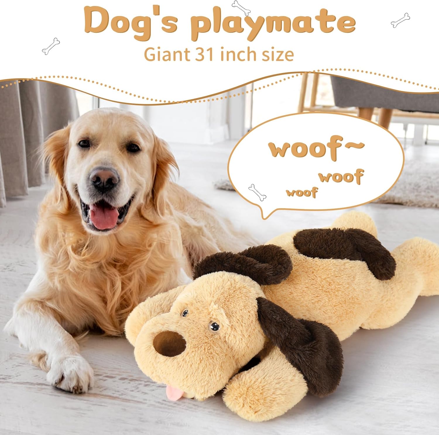 MorisMos 31 Giant Dog Plush Pillow Toy
