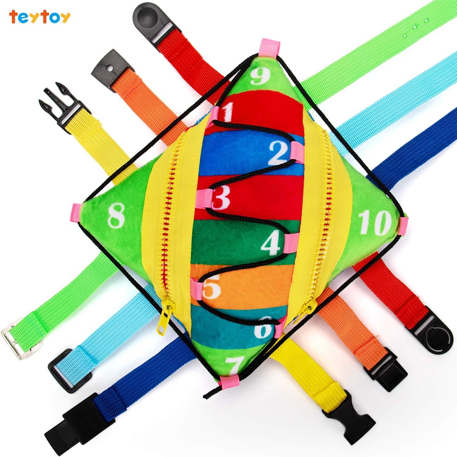 Teytoy Sensory Buckle Pillow for Fine Motor Skills 1