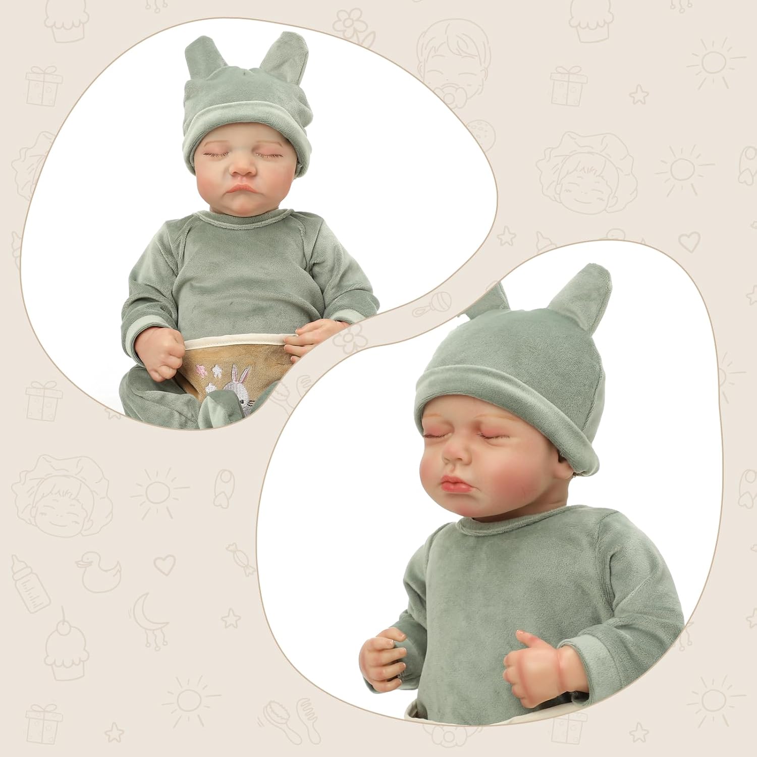 YOYOExment Reborn Baby Doll Clothes 20 Inch