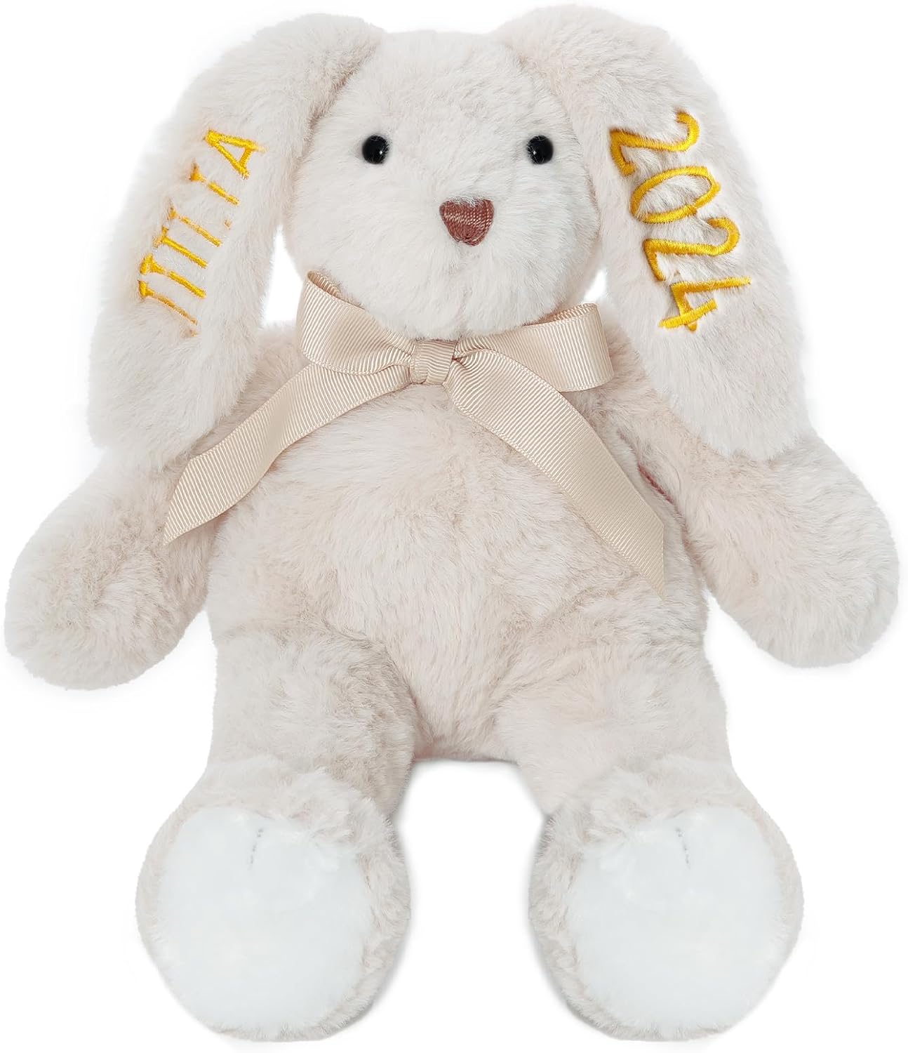 Personalized Embroidered Plush Bunny with Childs Name 1