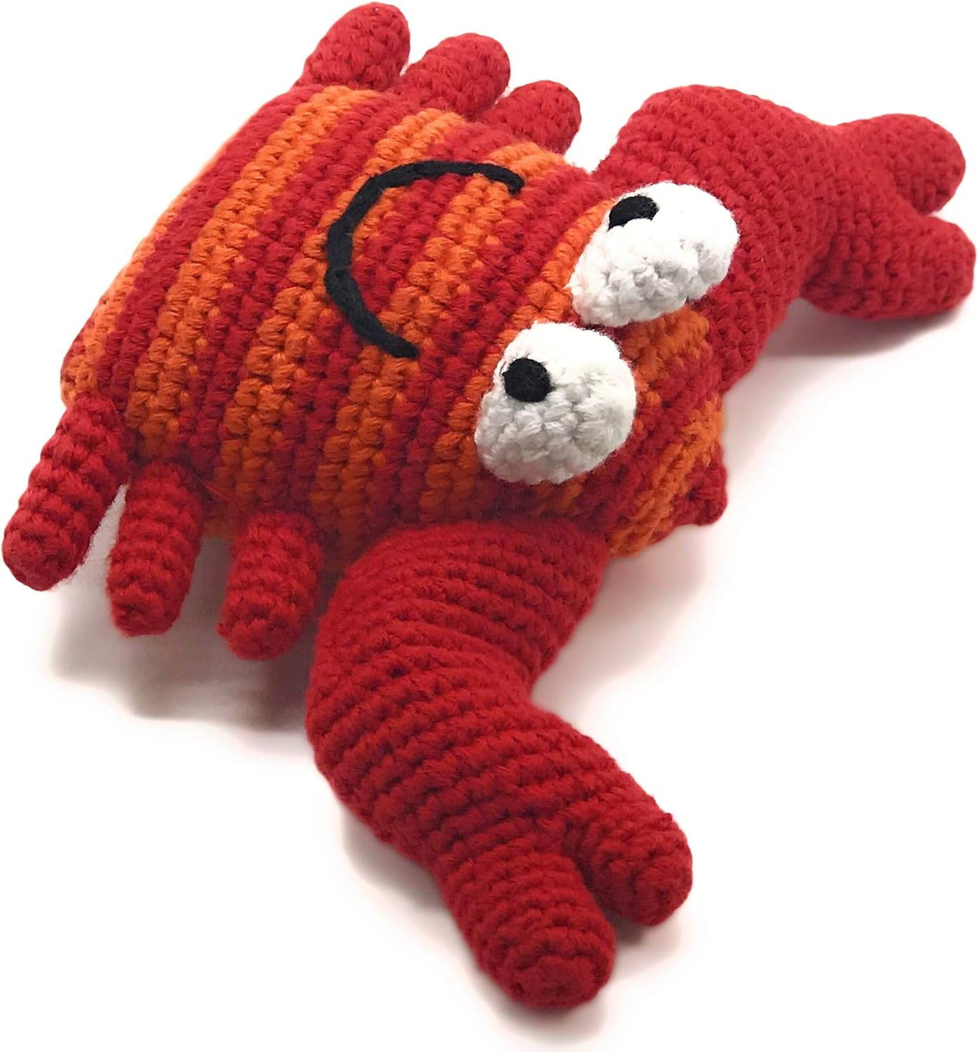 Pebble Handmade Crab Baby Rattle - Red