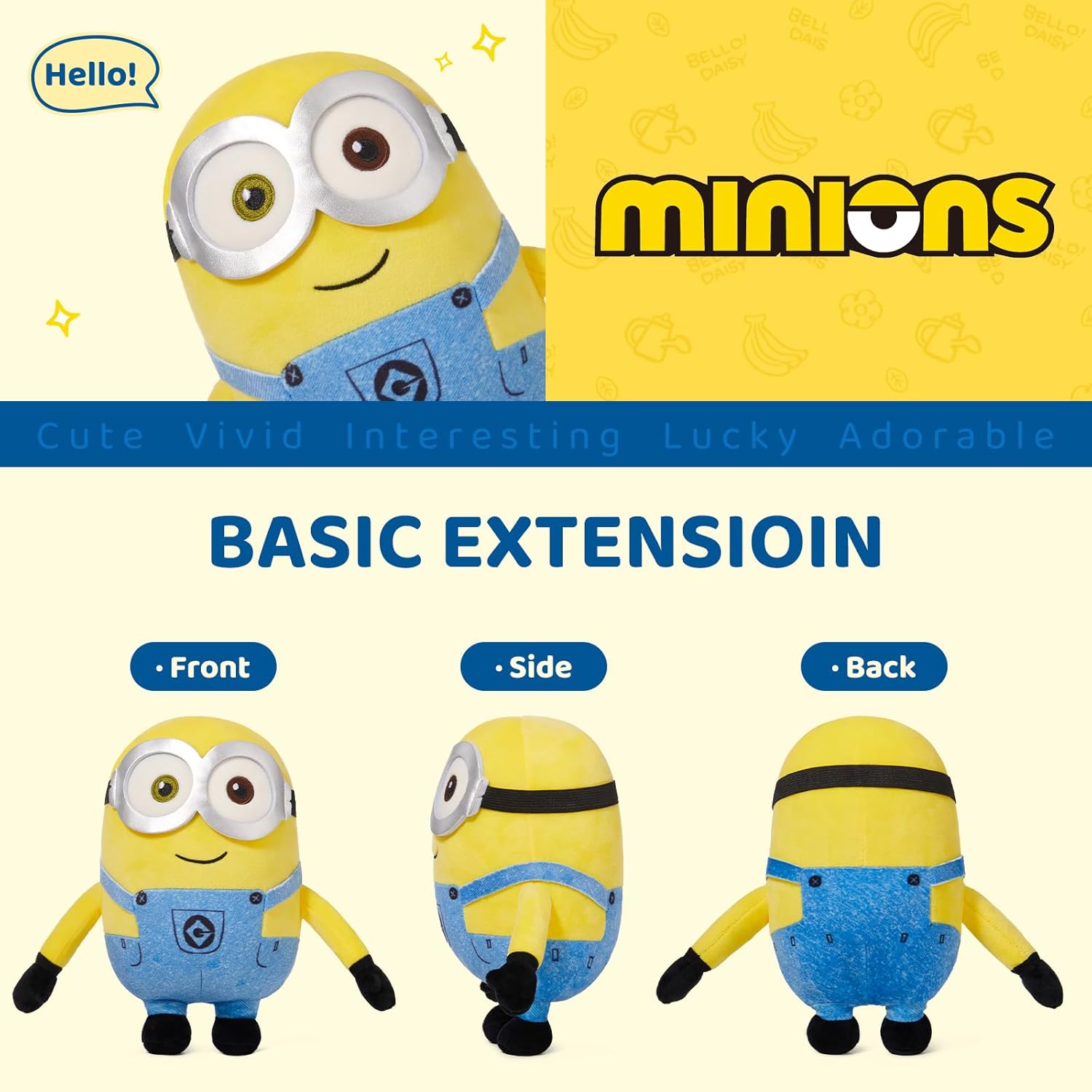 MINISO 8 Inch Minions Plush Pillow Toy Bob