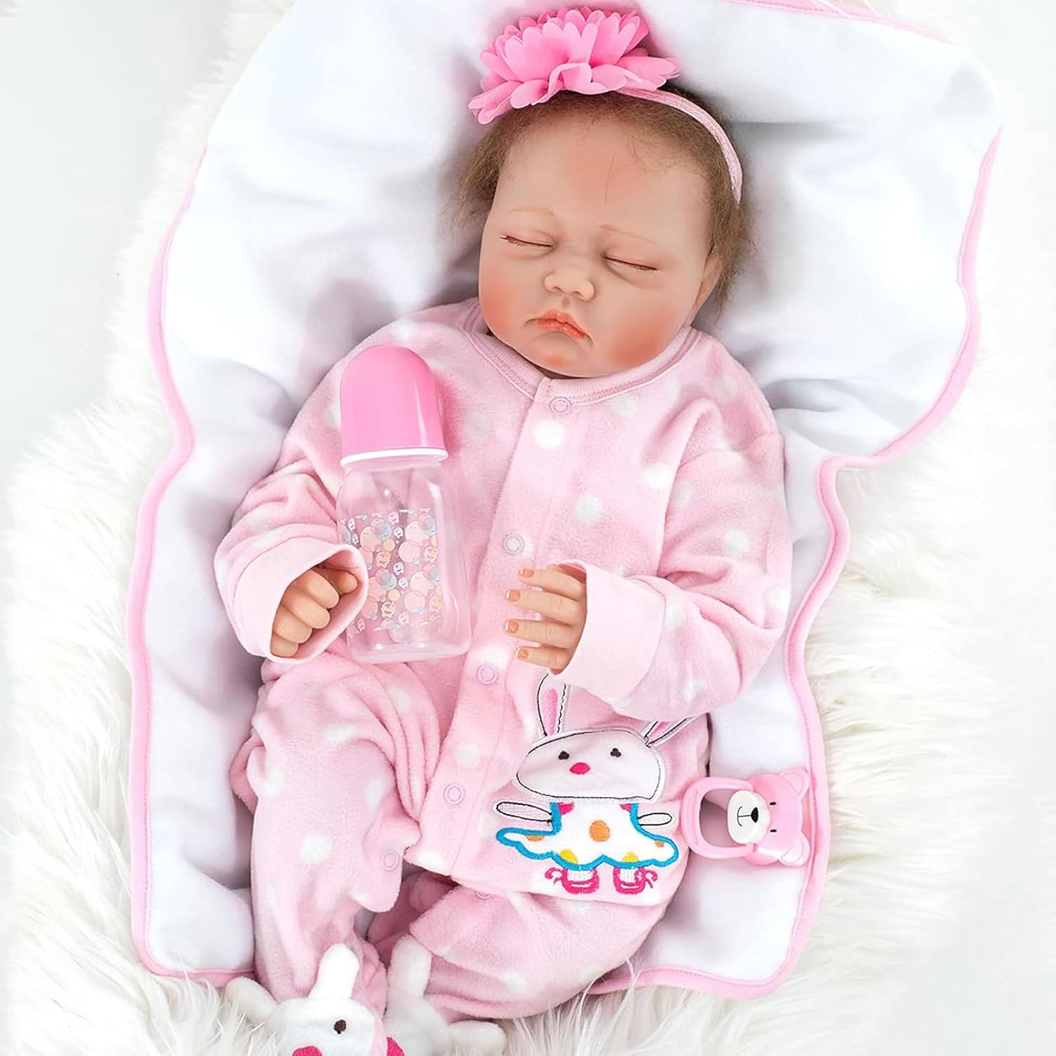 22 Inches Reborn Toddler Doll Girl with Realistic Features