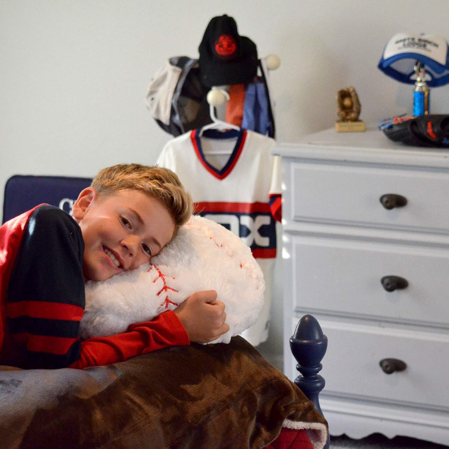 CatchStar Baseball Plush Pillow for Boys 8-12
