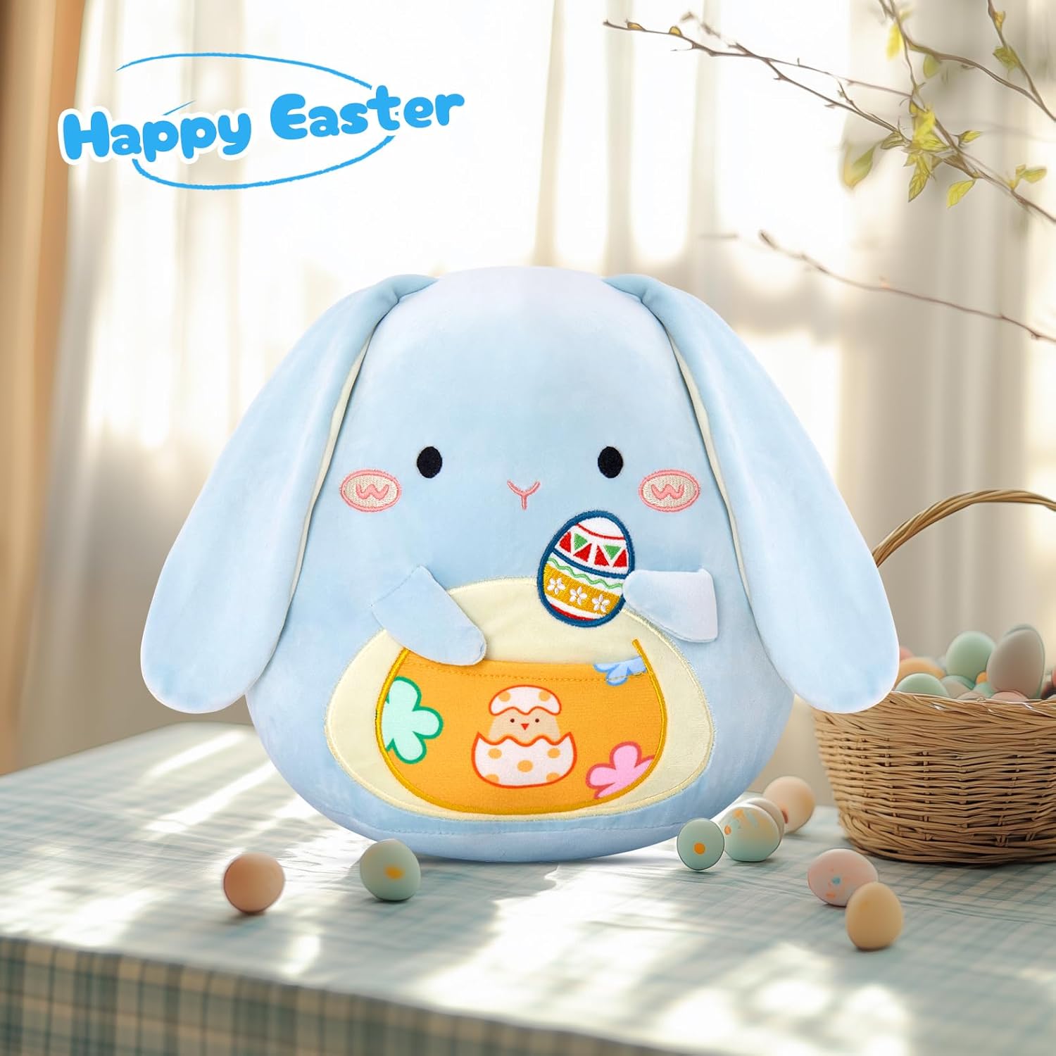 HappySpot Easter Bunny Plush Pillow 12 Inch 1