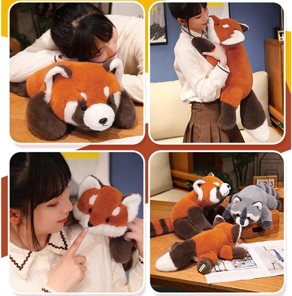 INSTITIZER Red Panda Plush Pillow 118 Inch Weighted Stuffed Animal