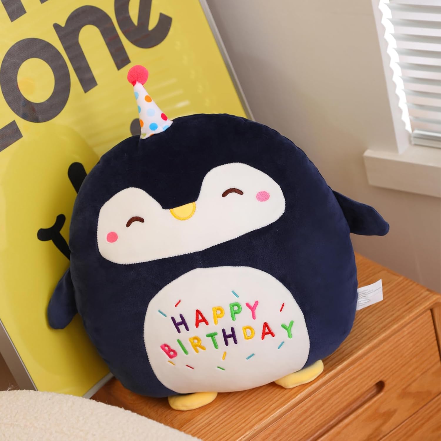 Litence Cute Penguin Birthday Plush Pillow Toy