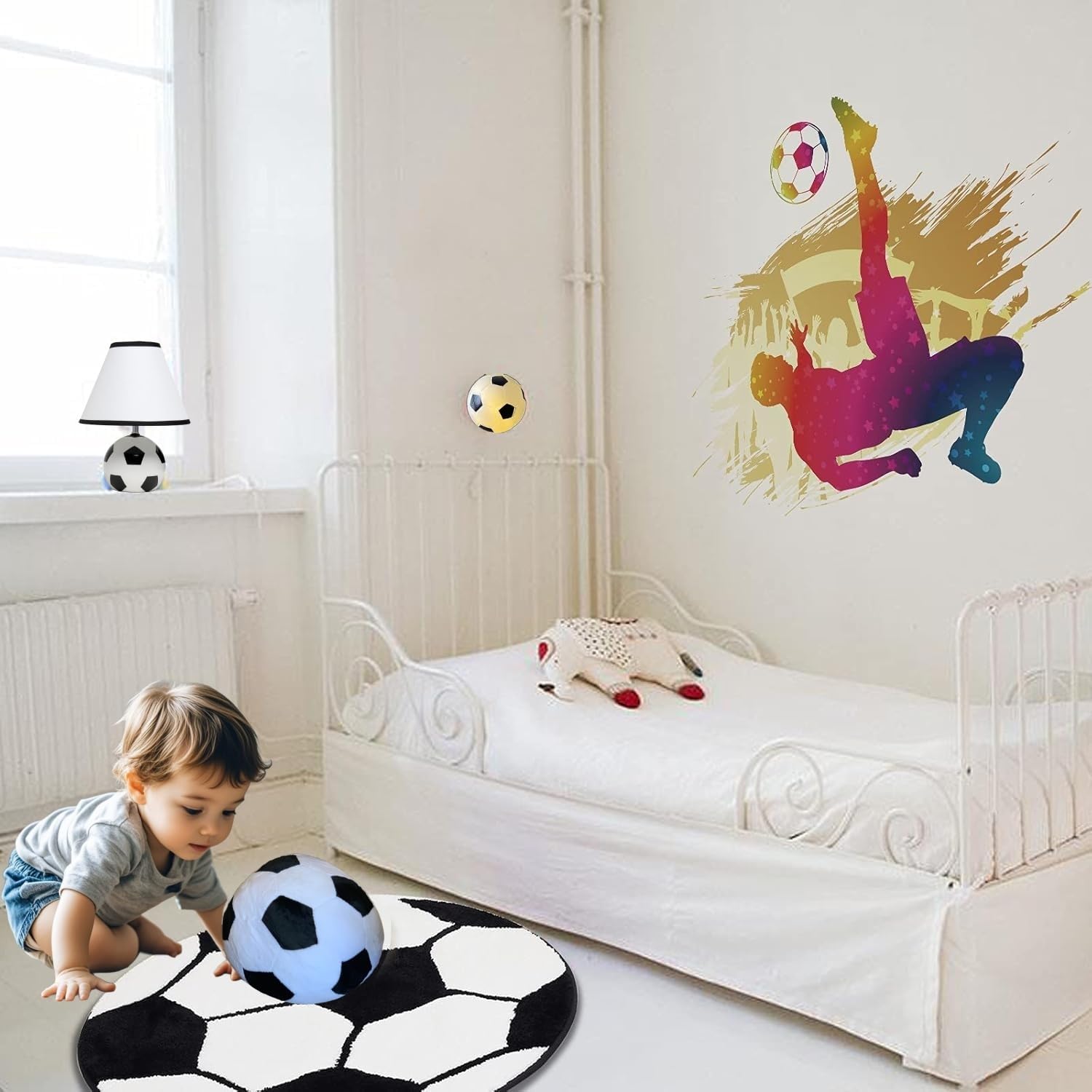 T Play Soccer Ball Plush Pillow for Baby Room