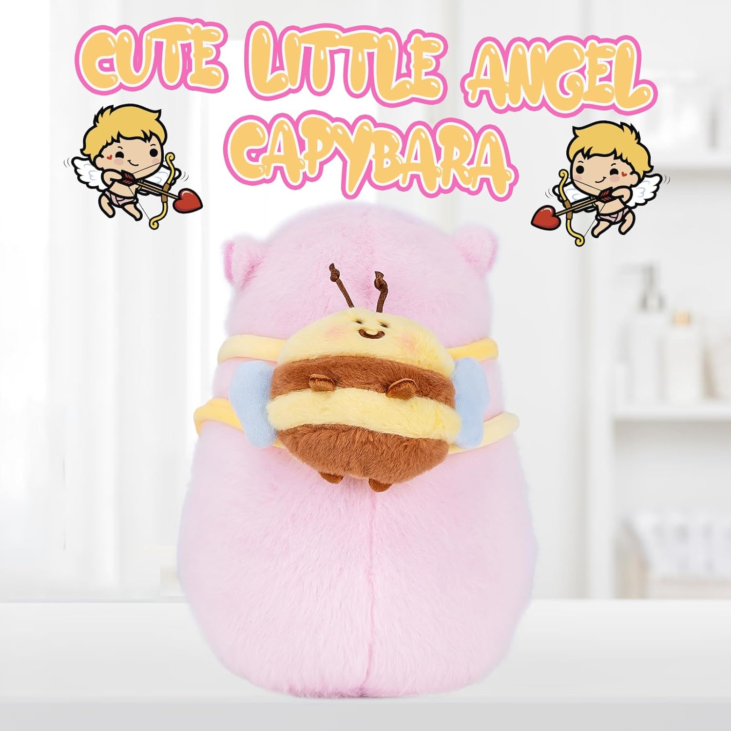 Capybara Plush Toy with Bee Backpack 9 Inch